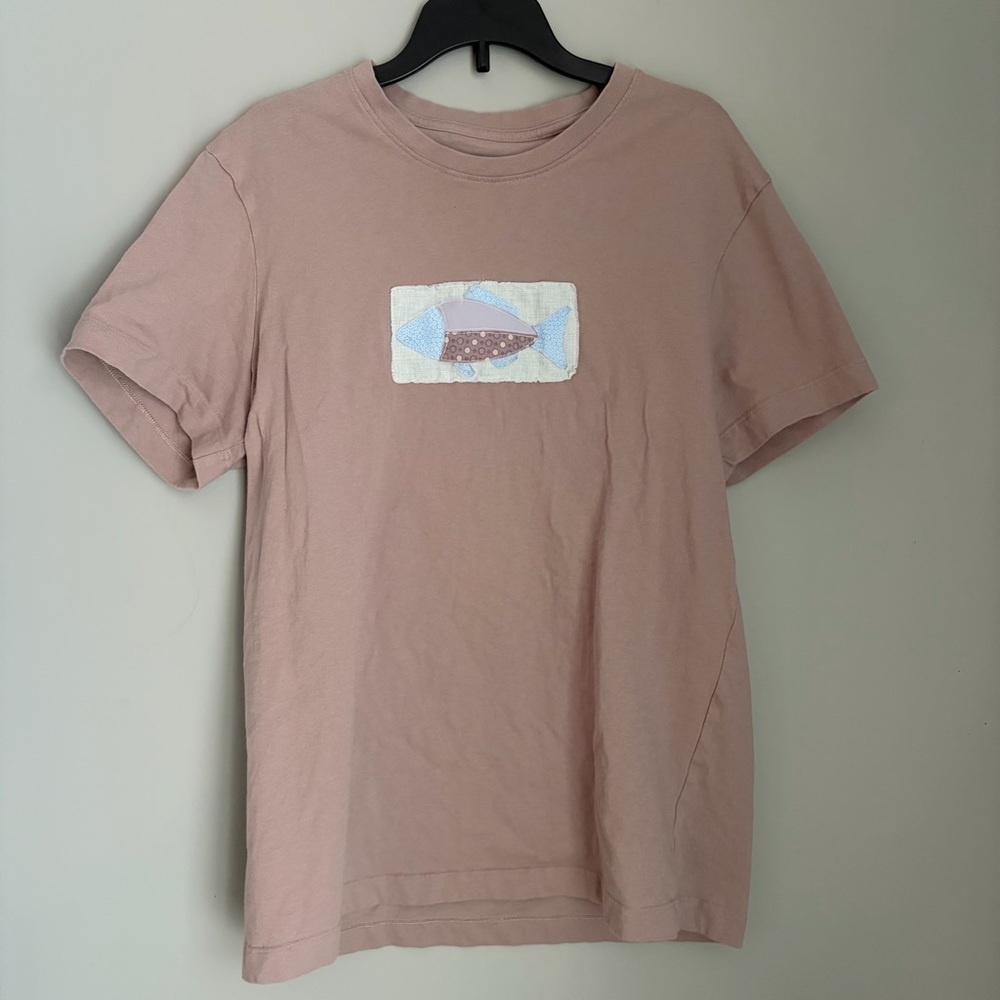 Handmade Fish Patchwork Skims Medium Shirt